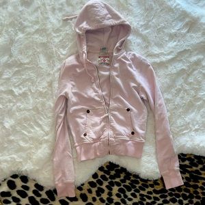 Pink True Religion Zip-Up Hoodie
